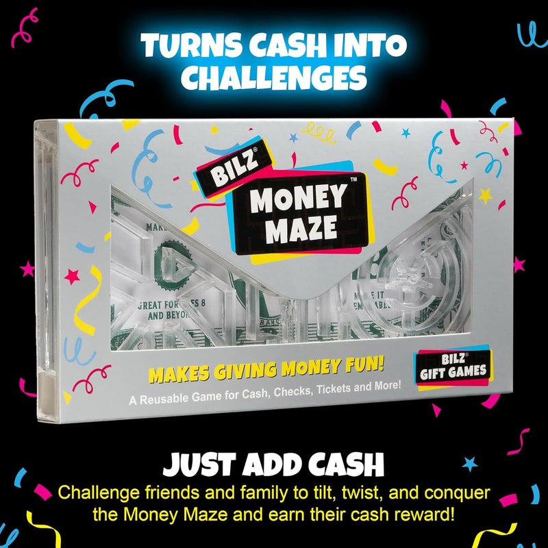 BILZ ® Money Maze | Fun Money Gift Puzzle Game for Ages 8+ | Easy Setup with Envelope Flap | for Gift Cards, Cash & Ticket Holder | Perfect for Graduations, Christmas, & Birthdays - Image 2